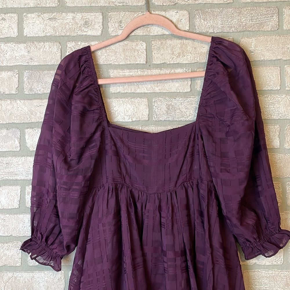 Storia Monochromatic Plaid Baby Doll
Mini Dress size S Purple - Picture 5 of 10